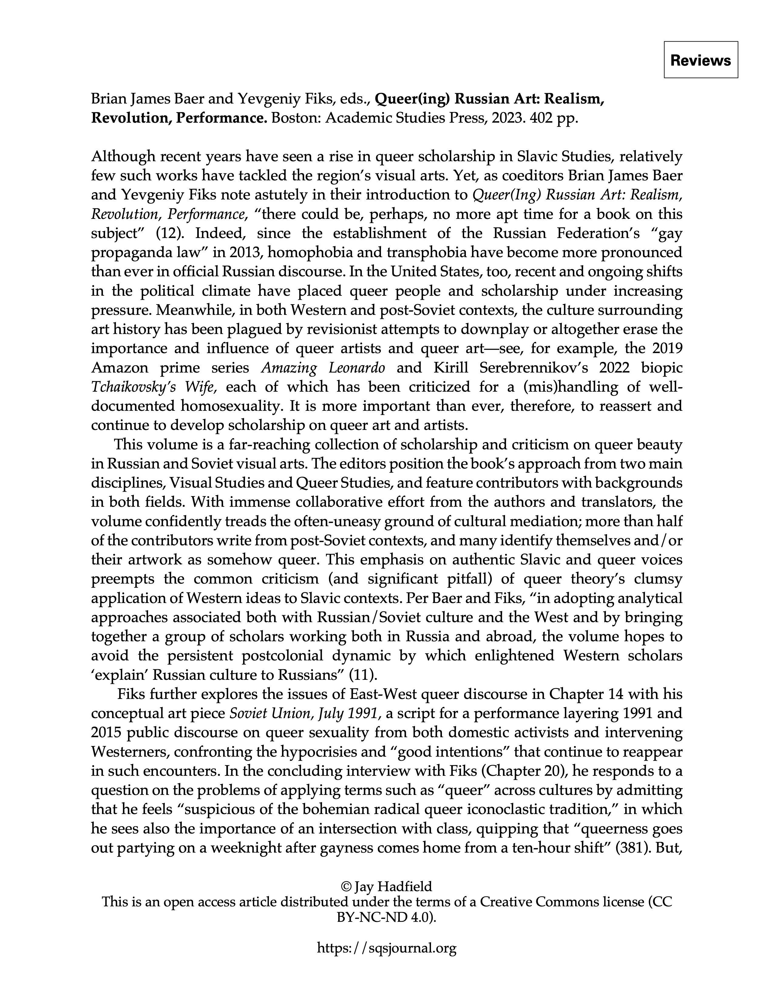An image of the review's first page