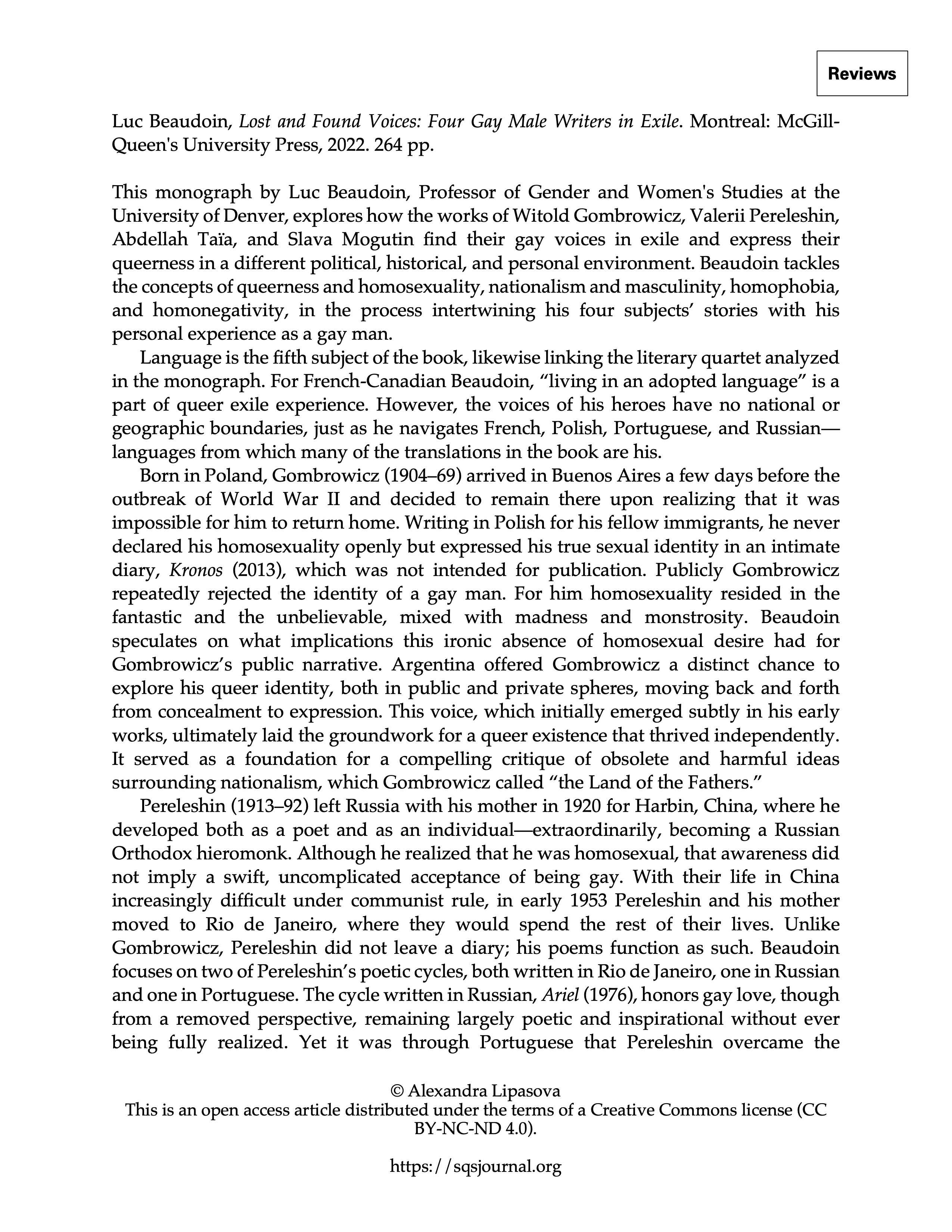 An image of the review's first page